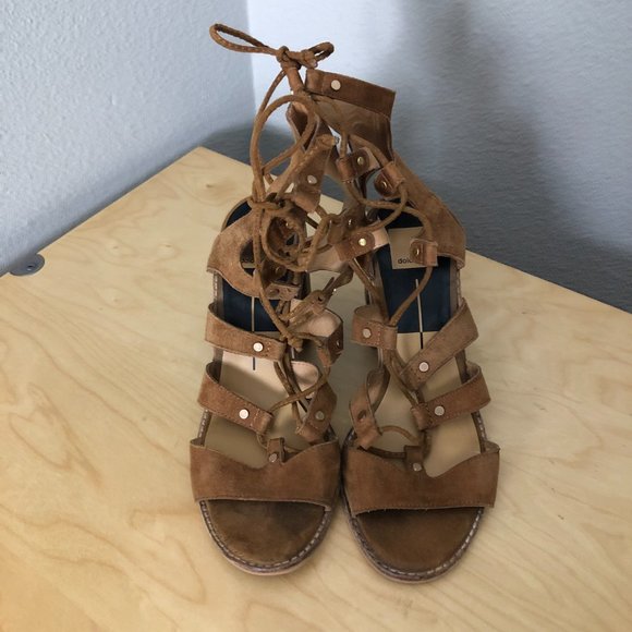 DOLCE VITA Caged Lace Up Leather Bootie - Picture 2 of 7